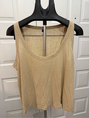 Old Navy Beige Scoop Neck Tank Top